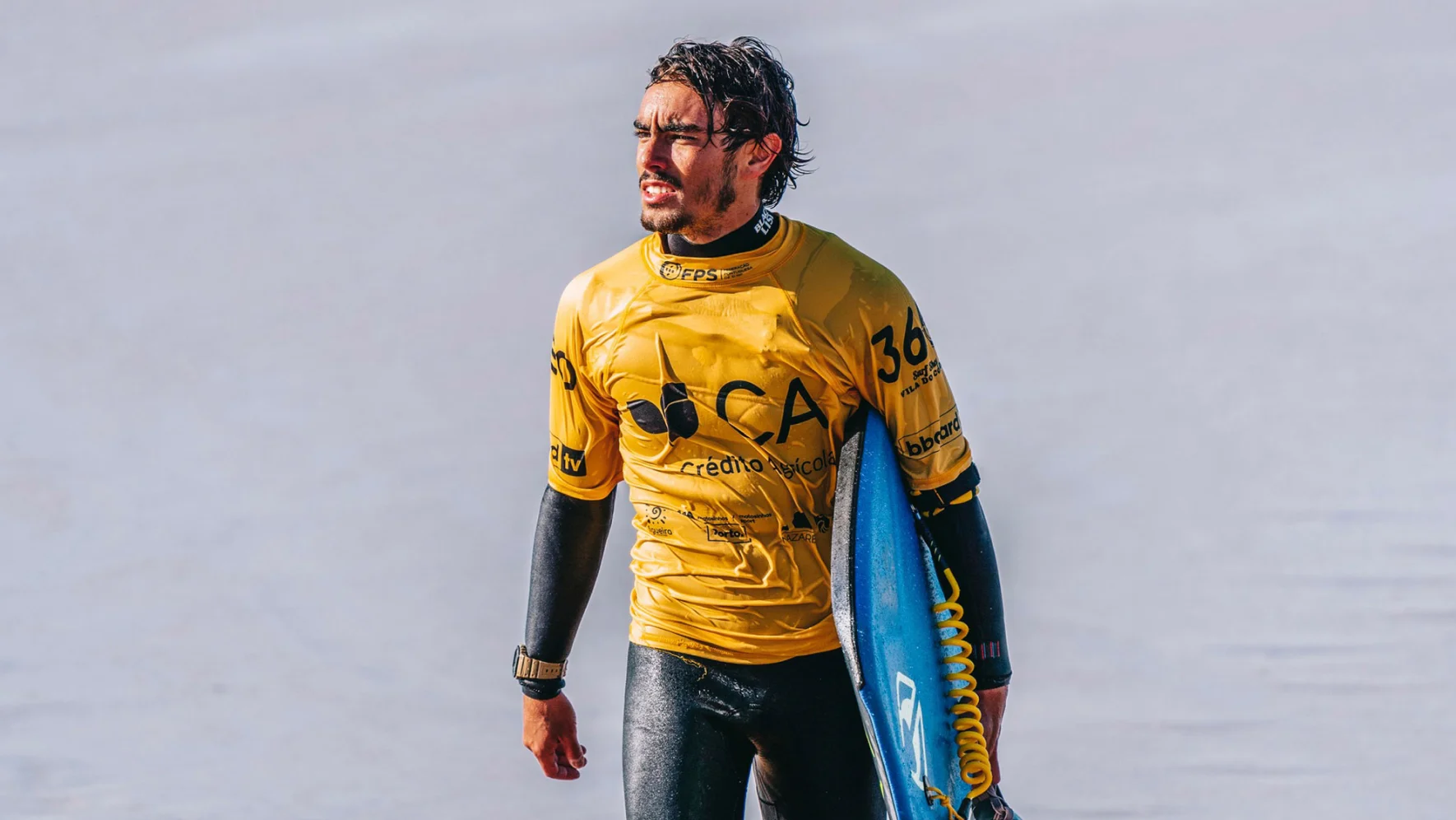 Lycra de competição personalizada para surfista com logótipo