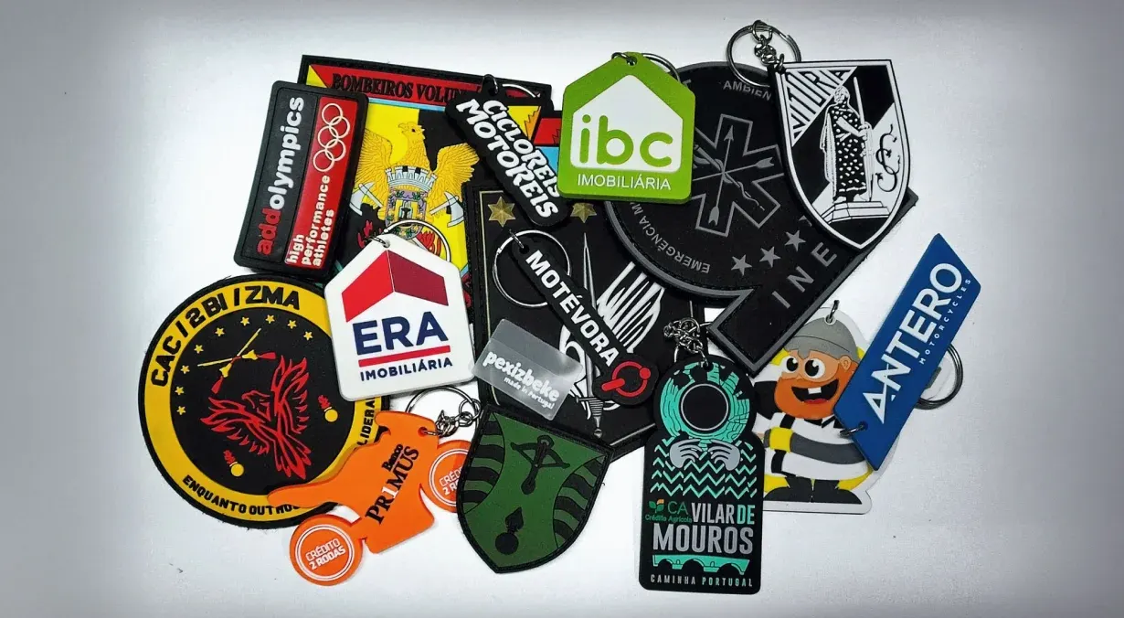 Porta-chaves e emblemas PVC Soft