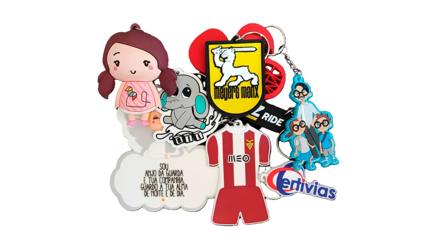 Porta-chaves em PVC soft personalizados